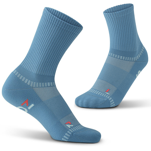 SEDZ The Runner's Sock in Sky Blue – a pair of blue anti-blister running socks