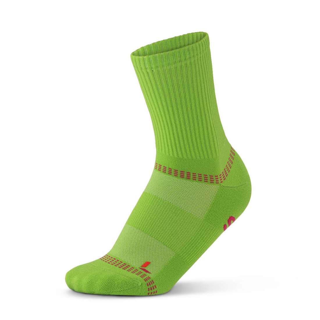 Volt Green sock, side profile